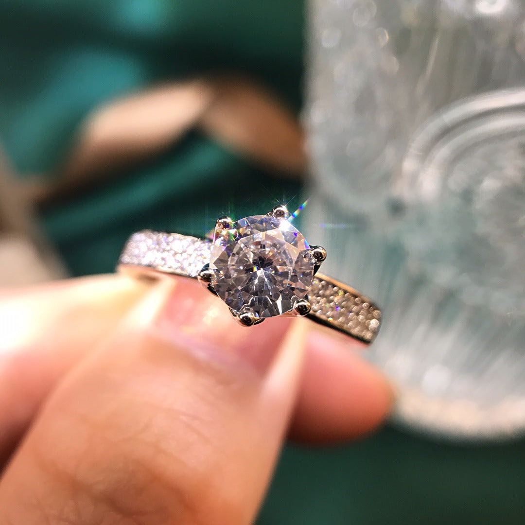 Wholesale Moissanite Open Ring Pt950 Live Ring Adjustable Rings ACC-RS-JRD001