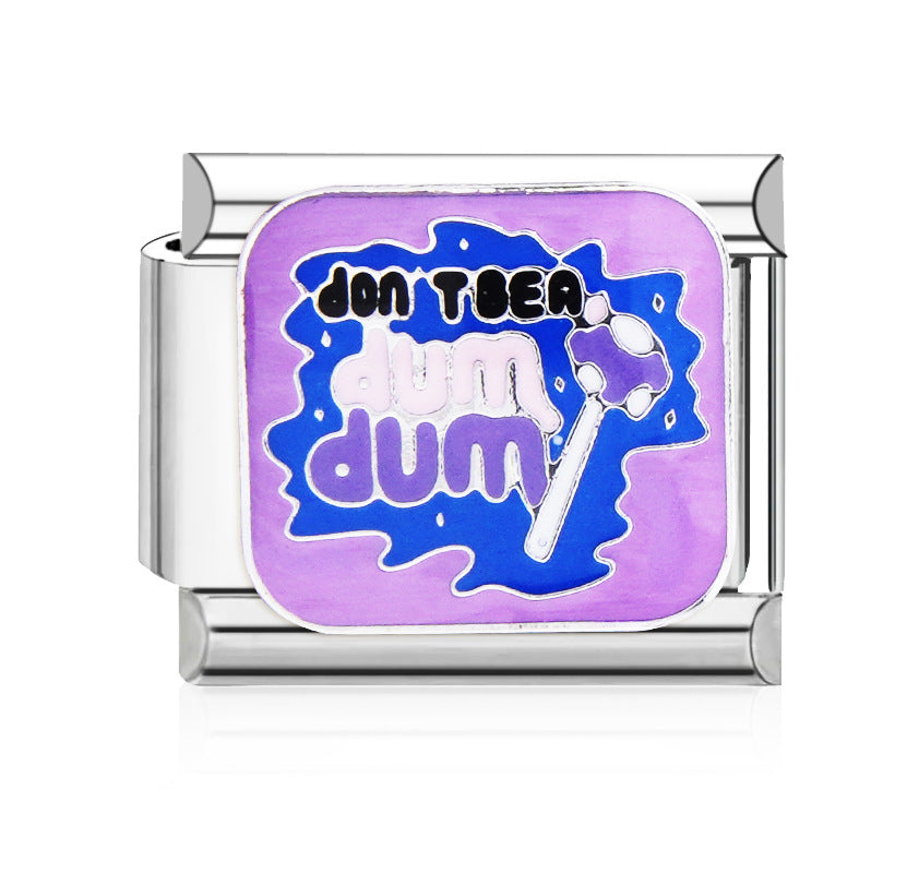 Wholesale Italian Charm Bracelet 9mm DIY Splicing Cute Creative Stainless Steel Composable Bracelet