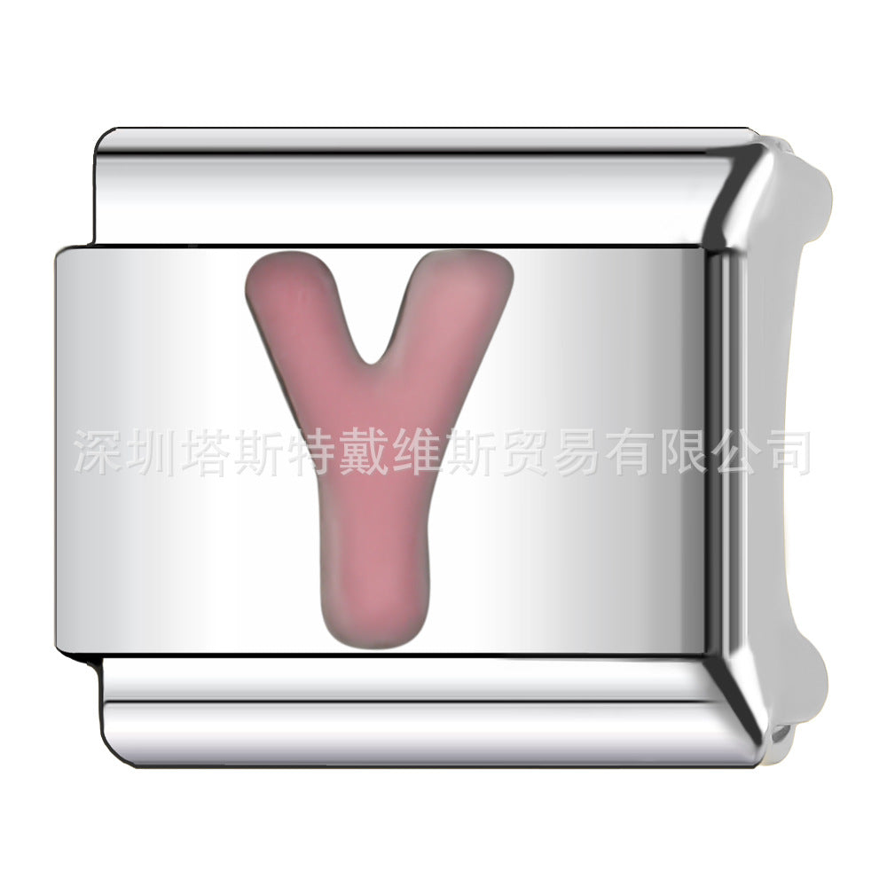 Wholesale 9mm Italian Charm Starter Bracelets DIY square Single Section Creative Stainless Steel Composable Bracelet