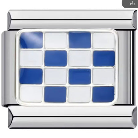 Wholesale Italian Charm Bracelet 9mm DIY Splicing Flag Nautical Flag Plaid Stainless Steel Composable Bracelet