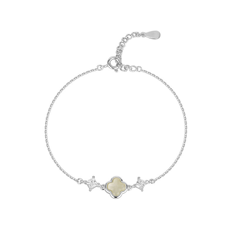 Wholesale Lucky Four-leaf S925 Sterling Silver  Light Luxury Bracelet