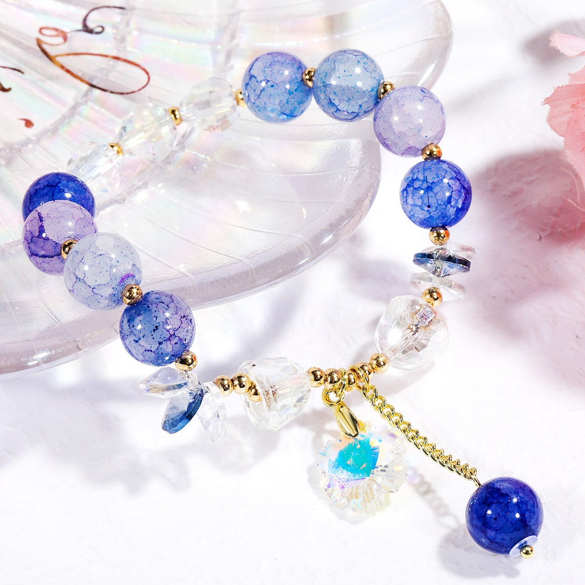 Wholesale  Amethyst Beaded Bracelet Crystal Bracelet