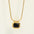 Wholesale Titanium Steel Plated with 18K Gold Zircon Gemstone Necklace