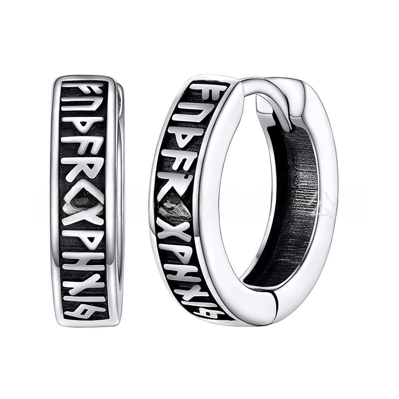 Wholesale 10pcs Stainless Steel Rune Earrings