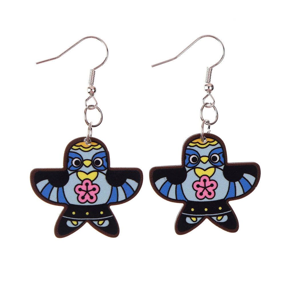 Wholesale  creative children's fun acrylic kite earrings