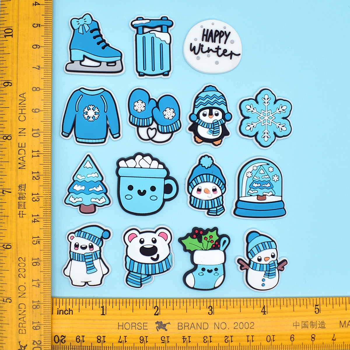 Wholesale Random 100pcs Winter PVC Soft Rubber Shoe Buckle Decoration ACC-SC-RYY058