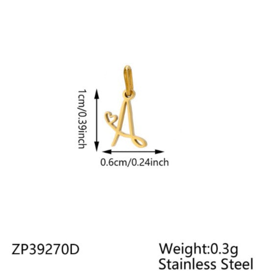 Wholesale 26 English round letters titanium steel pendant