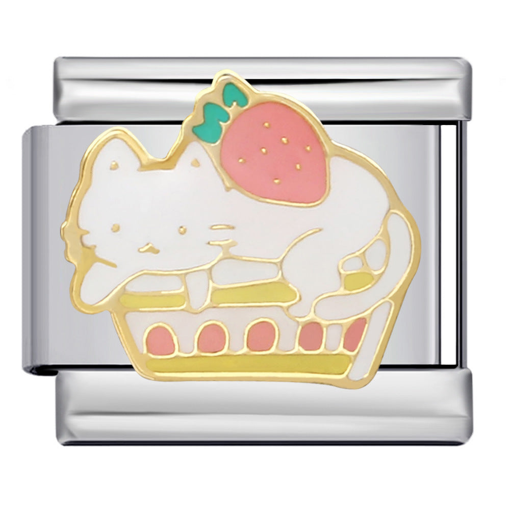 Wholesale Italian Charm Bracelet 9mm DIY Splicing Removable Oil Drop Animal Stainless Steel Composable Bracelet