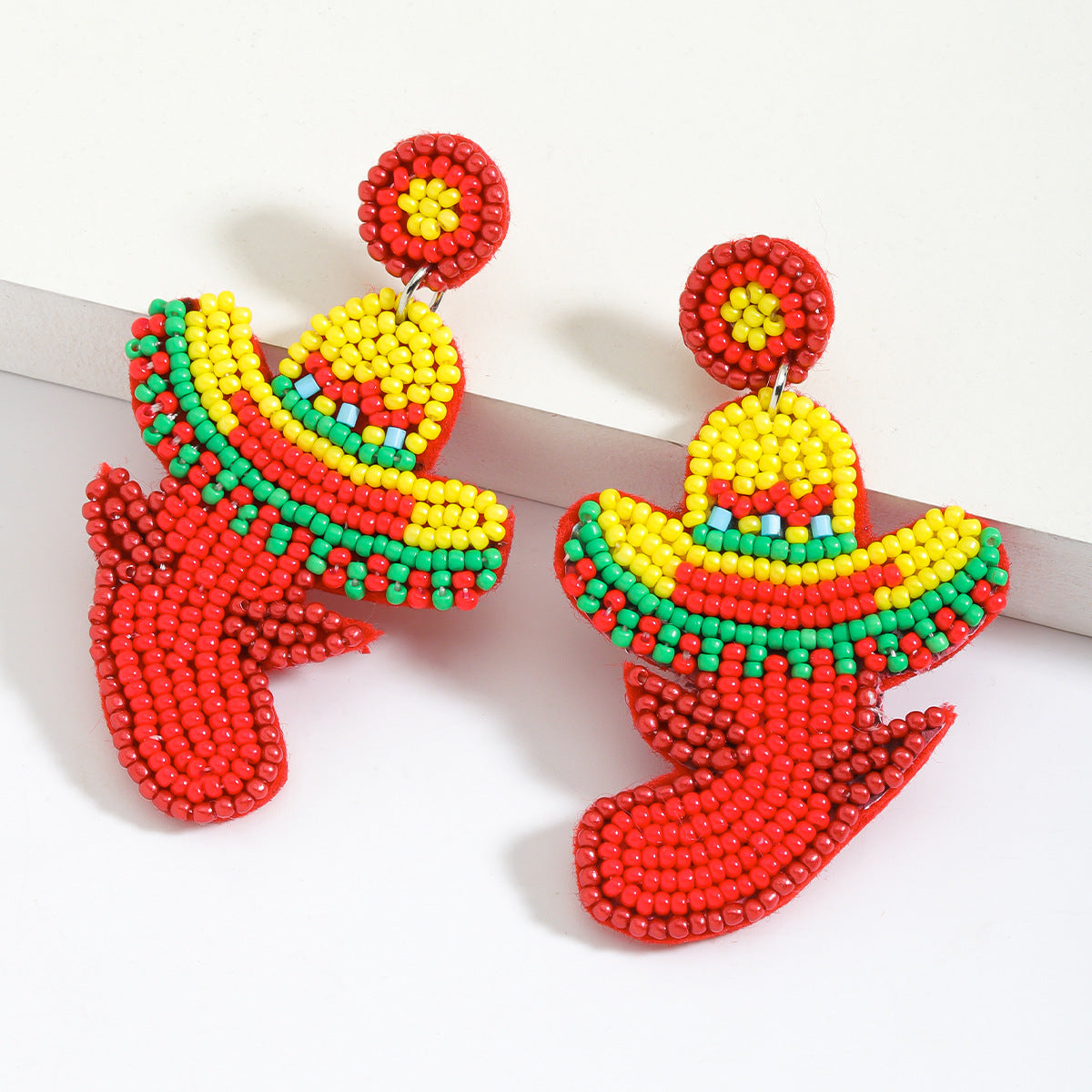 Wholesale Mexican Festival Diamond Rice Ball Earrings ACC-ES-JiaQi016