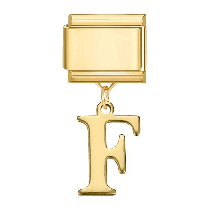 Wholesale 9mm Italian Charm Starter Bracelets DIY Letter Series Stainless Steel Composable Bracelet