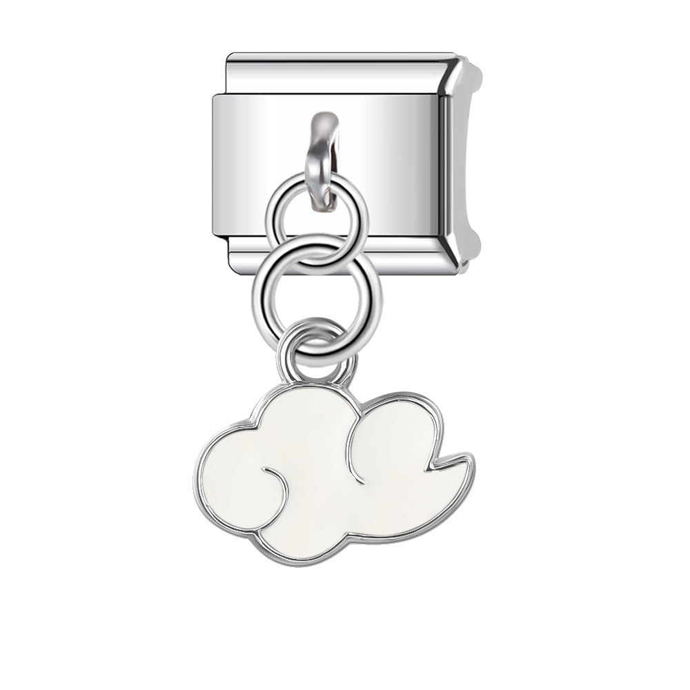 Wholesale Italian Charm Bracelet 9mm DIY Splicing Star Moon Series Stainless Steel Composable Bracelet