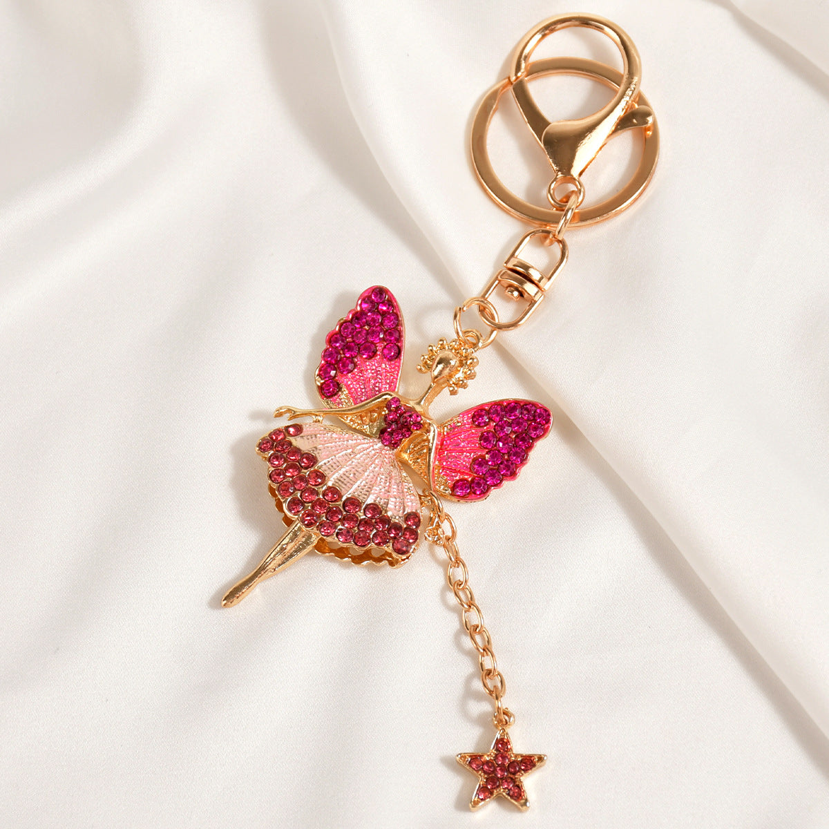 Wholesale  Angel Girl Butterfly Fairy Car Creative Keychain