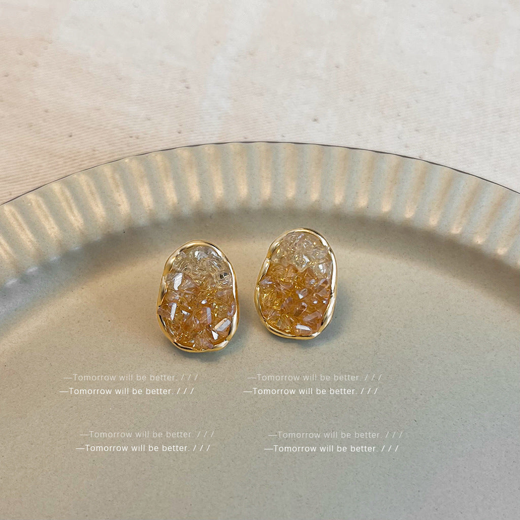 Wholesale Crystal Butterfly Earrings Flower Stud Earrings ACC-ES-Eryu005