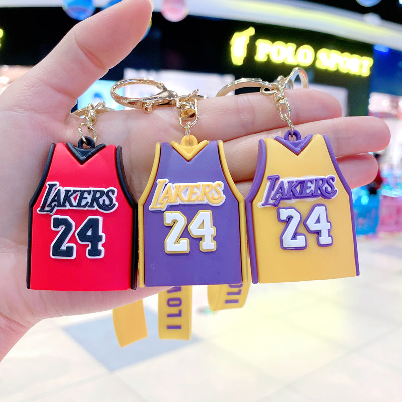 Wholesale Silicone Basketball Schoolbag Jersey Keychains Creative Keychain ACC-KC-Gongz012