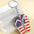 Wholesale  Independence Day American Flag Butterfly Eagle Key Pendant Car Keychain