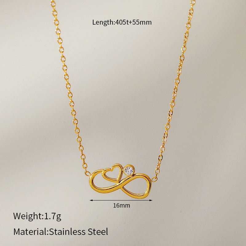 Wholesale Stainless Steel Metal Creative Love Necklace