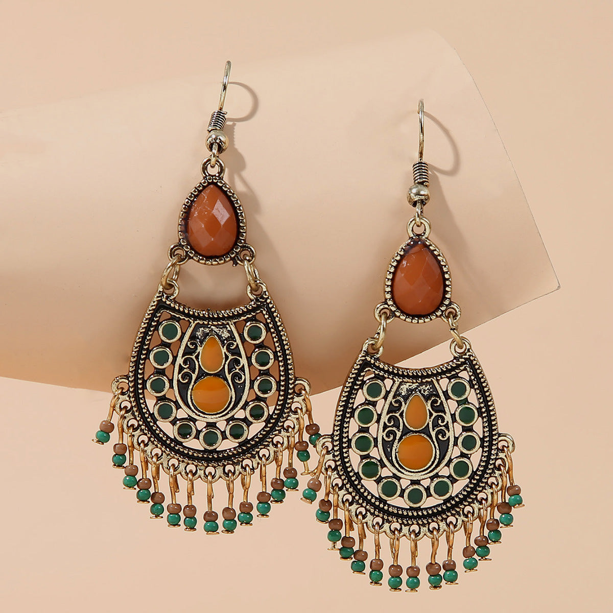 Wholesale Bohemian Tassel Turquoise Women's Earrings