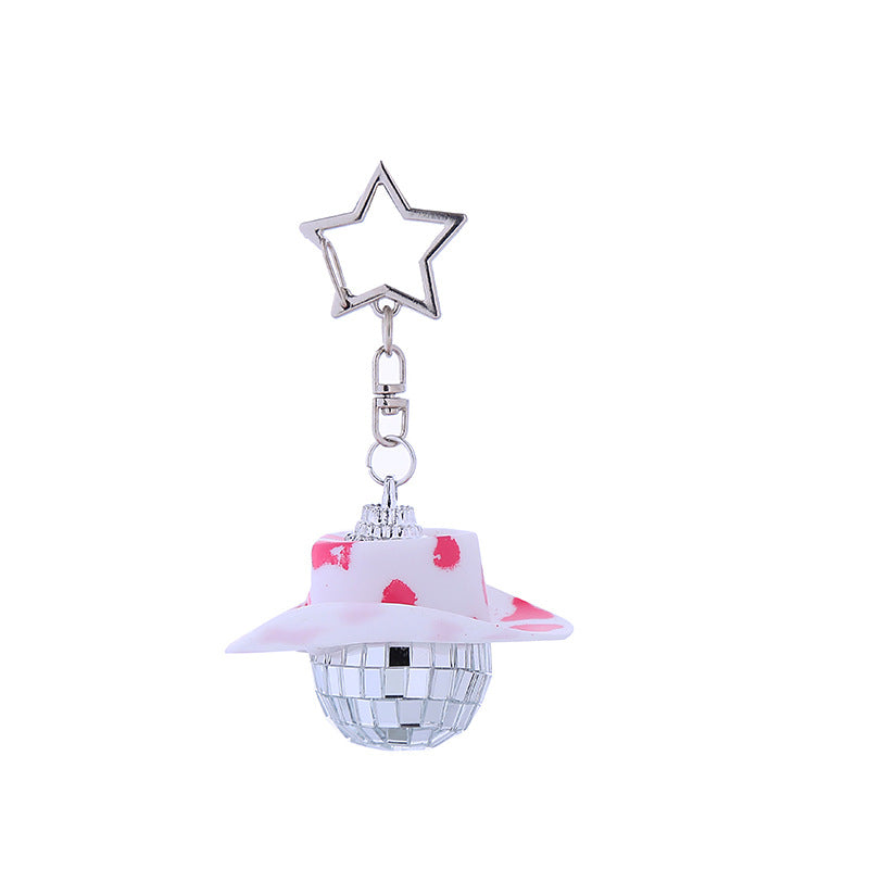Wholesale Cowboy Hat Disco Mirror Ball Keychain ACC-KC-CT001