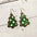 Wholesale Christmas flash leather wooden earrings