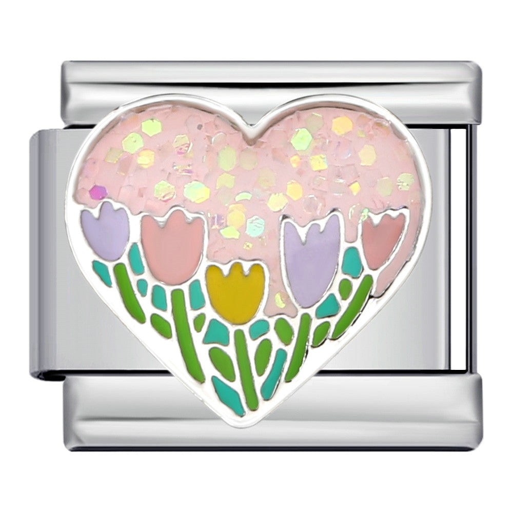 Wholesale Italian  Stainless Steel CharmsGold and Silver Welding Oil Drop DIY Module Charms