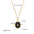 Wholesale  oil dripping necklace moon pattern titanium steel gold-plated necklace