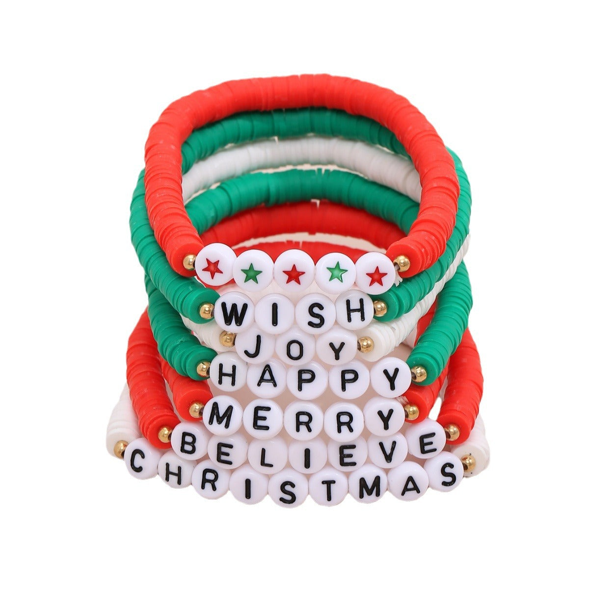 Wholesale Christmas Multi-style Jewelry All-match Letter Soft Ceramic Fold Wear Bracelet