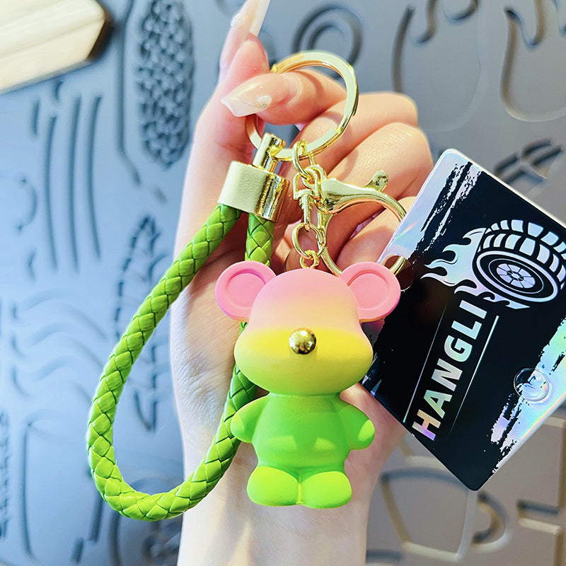 Wholesale Cartoon Gradient Color Bear PVC Soft Glue Keychain Creative Keychain ACCVIP-KC-HangLi008