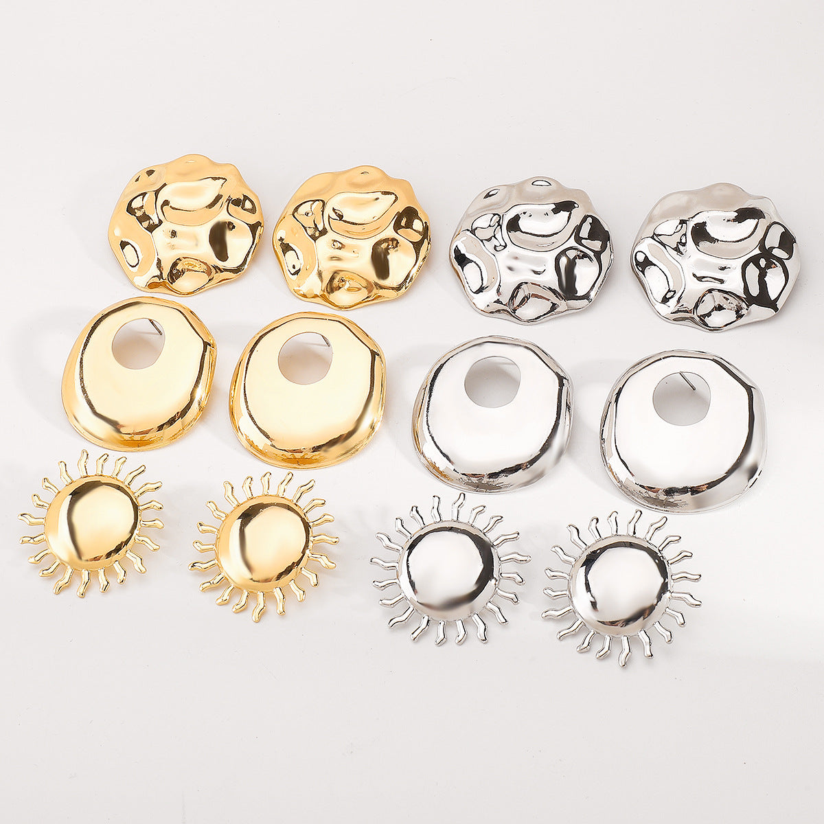 Orecchini irregolari con motivo a martello all'ingrosso Orecchini geometrici alla moda