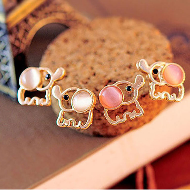 Wholesale Cute Elephant Earrings Opal Earrings ACC-ES-CMi019