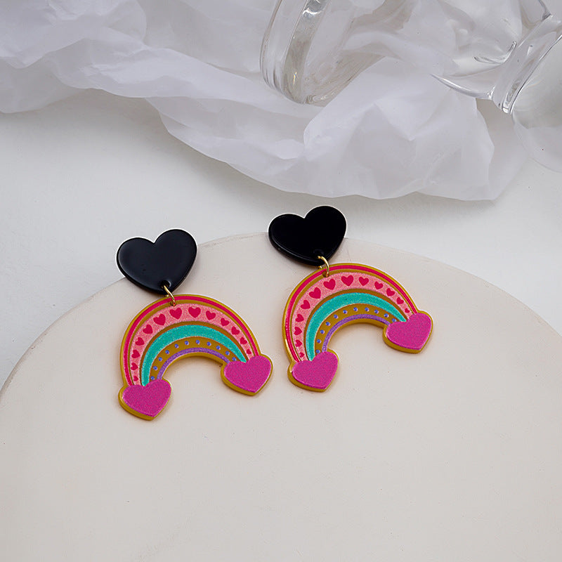 Wholesale Cute Childlike Style Girl Earrings Acrylic Earrings ACC-ES-MDD026