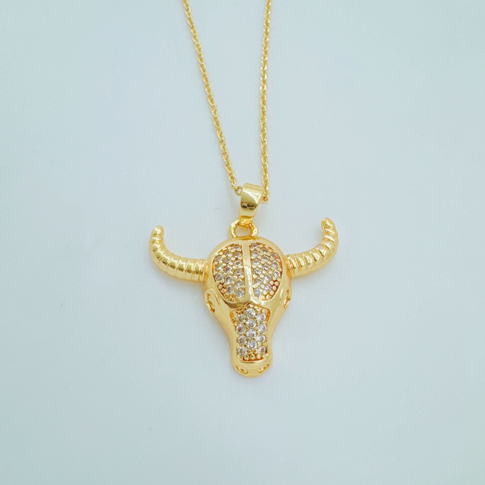Wholesale Ins Style Cow Head Pendant Necklace