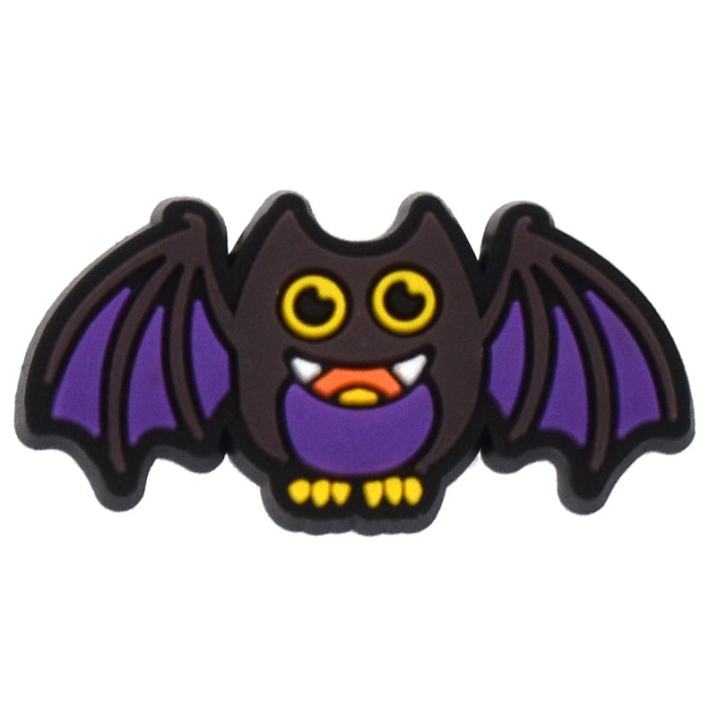 Random 100pcs Halloween Thanksgiving PVC Soft Rubber Shoe Buckle Decoration ACC-SC-RYY066