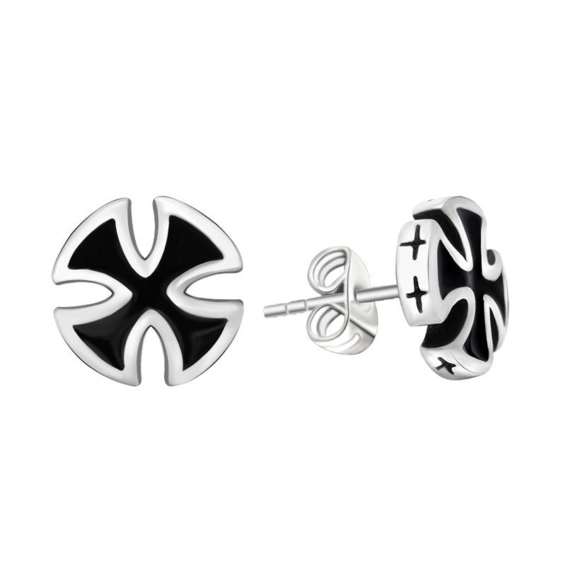 Wholesale Punk Clover Cross Goth Earrings