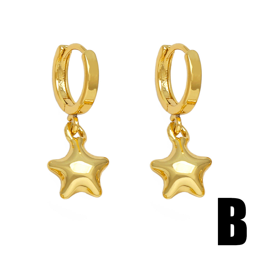 Wholesale lovely pendant  copper plated 18K gold earrings