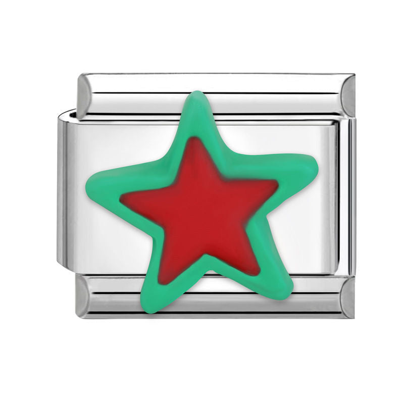 Wholesale  Italian modular bracelet 9mm DIY splicing detachable stainless steel letter flower combinable bracelet