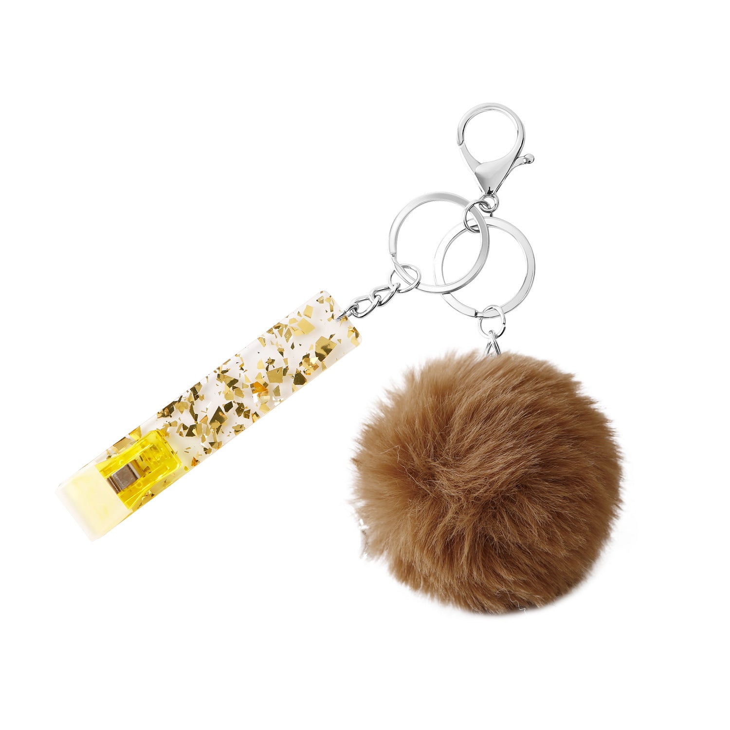 Wholesale Contactless ATM Card Taker Acrylic Fur Ball Keychain