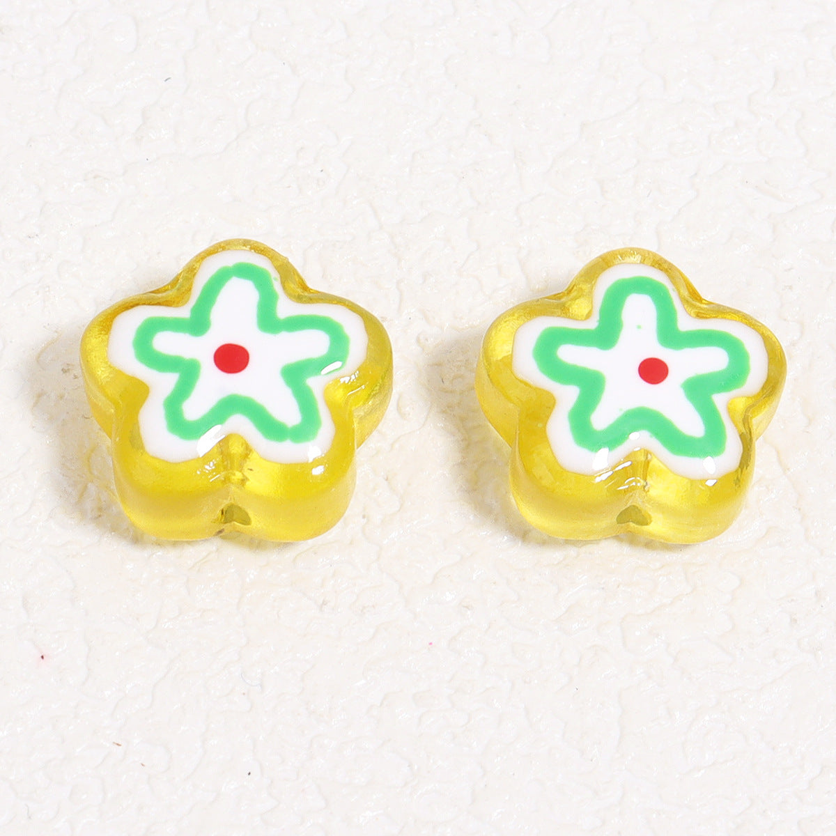 Wholesale   colorful flower patterns Focal Beads DIY Bead Accessories