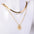 Wholesale Titanium steel 18K gold plated  double-layer December flower necklace