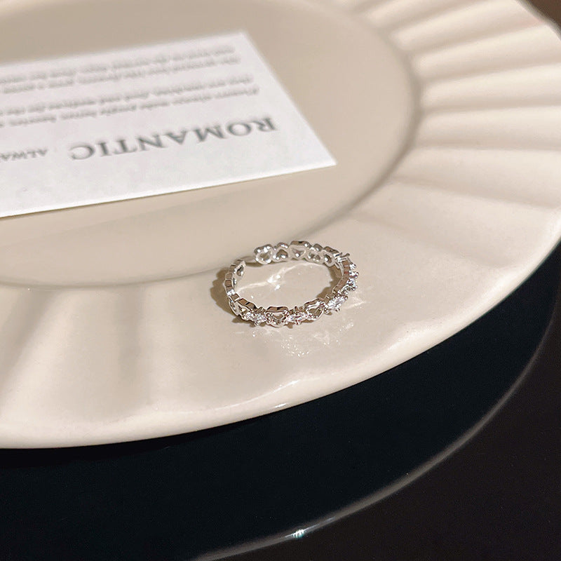 Wholesale Adjustable Micro Pavé Zircon Ring Fashion Accessory Gift for Women