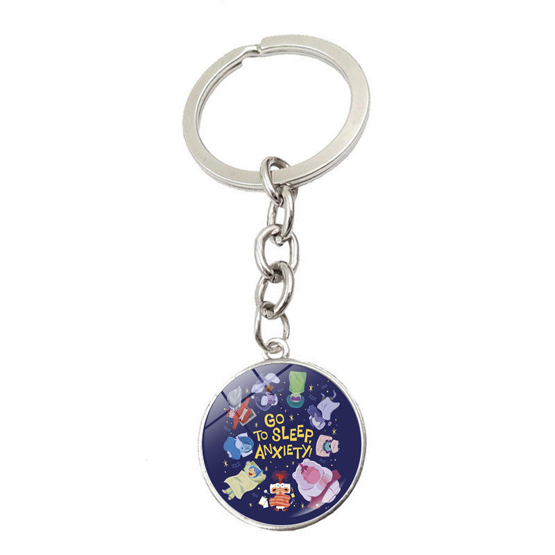 Wholesale Cartoon Zinc Alloy Glass Keychains ACCVIP-KC-JiaYun001