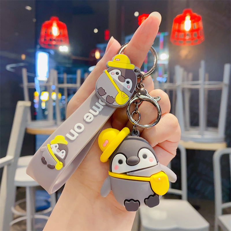 Wholesale Cartoon Penguin KeyChain Cute Personality Doll Silicone Keychains