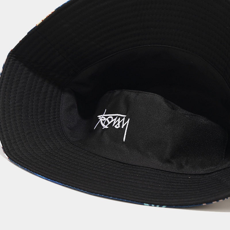Wholesale Letter Embroidered Fisherman Hat  Double-sided Basin Hat Bucket Hat