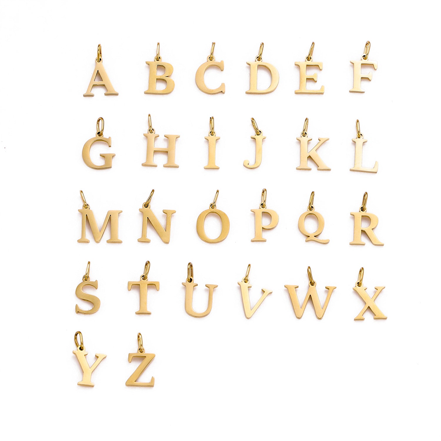 Wholesale Titanium steel letter pendant