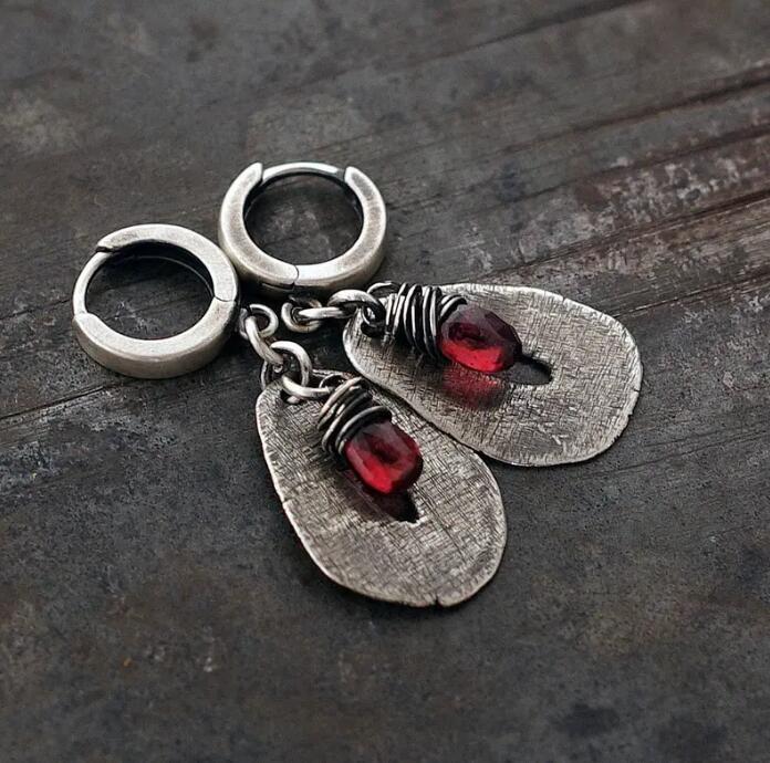 Wholesale  Retro Wound Silk Crystal Stone Earrings