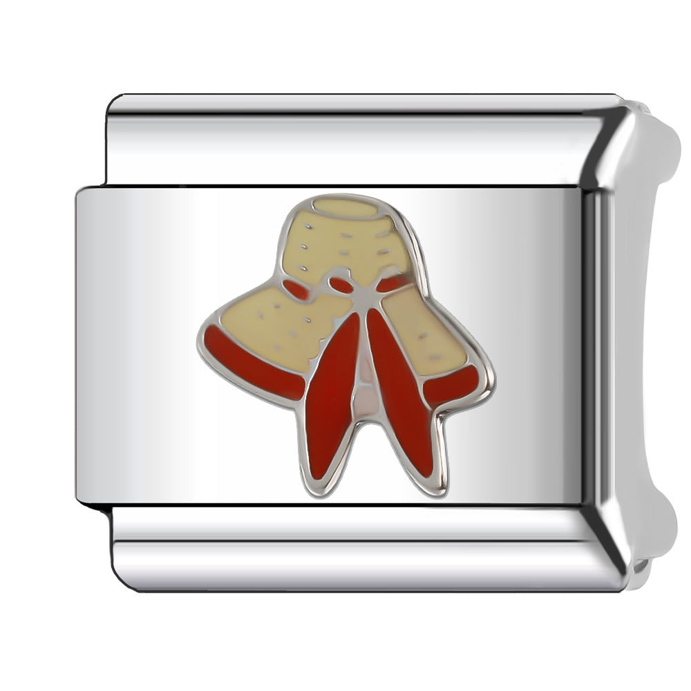 Wholesale Italian Charm Bracelet 9mm DIY Splicing Creative Pattern Stainless Steel Composable Bracelet