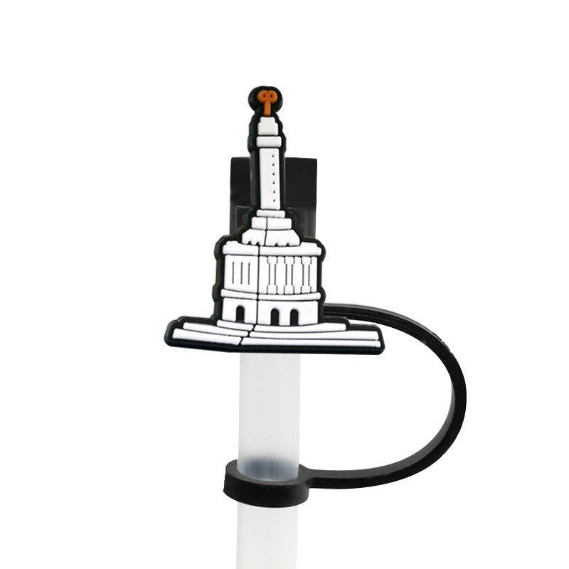 Wholesale 10pcs 7-8mm PVC Mexican Style Straw Tube Cap