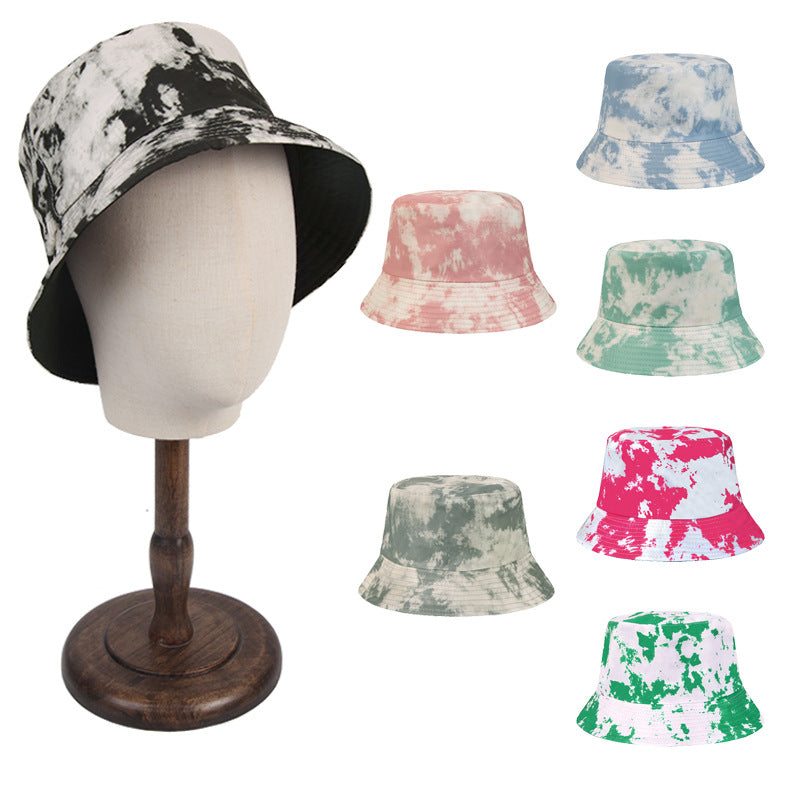 Wholesale  Printed Pattern Fisherman's Hat Tie-Dyed Double-Sided Basin Hat Bucket Hat