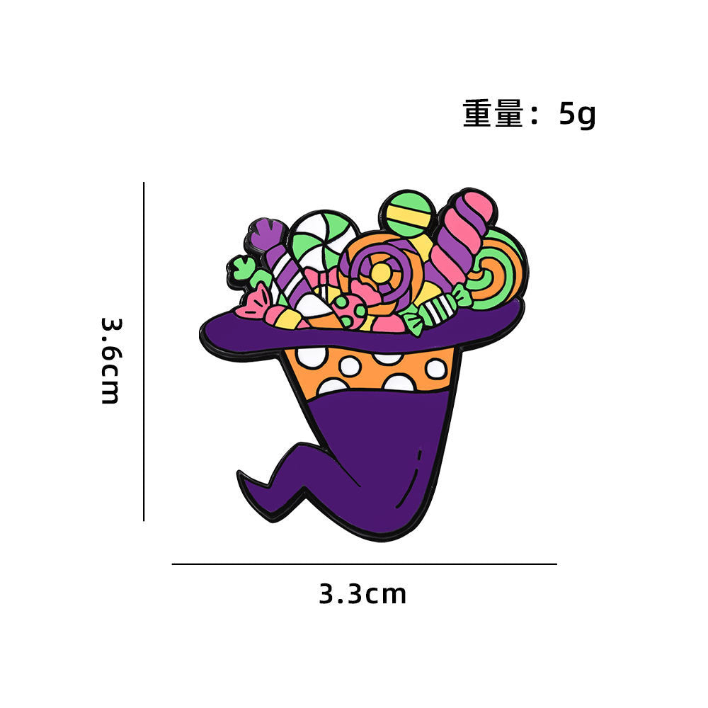 Wholesale  ghost pumpkin metal brooch