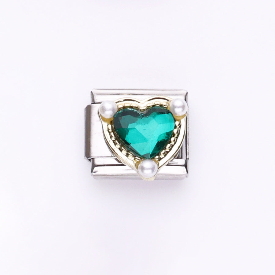 Wholesale 10pcs Italian Charm Bracelet 9mm DIY Splicing Love Mermaid Stainless Steel Composable Bracelet