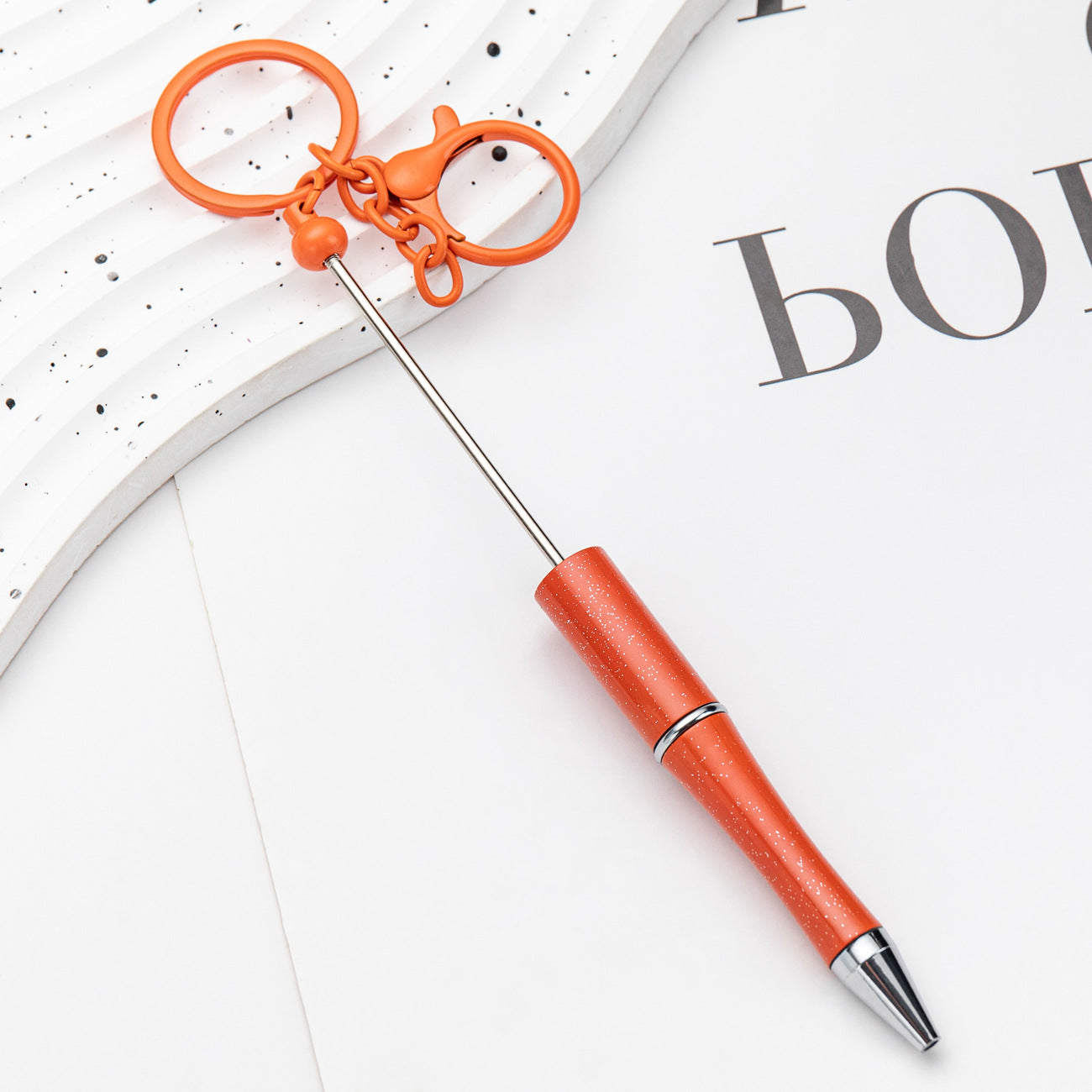 Wholesale  DIY beadable pen rotating medium oil ballpoint pen